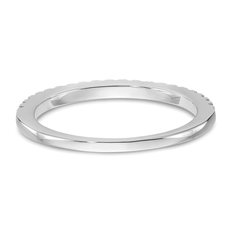14K White Gold 1/6 carat Lab Grown Diamond VS+ F+ Complete Wedding Band