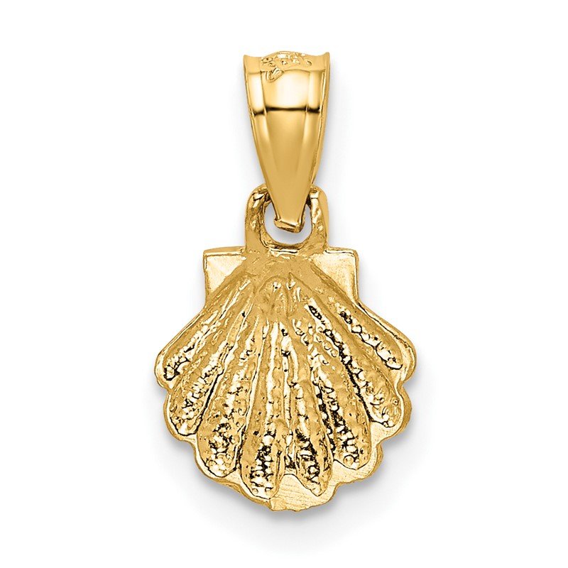 14K Mini Scallop Shell Pendant