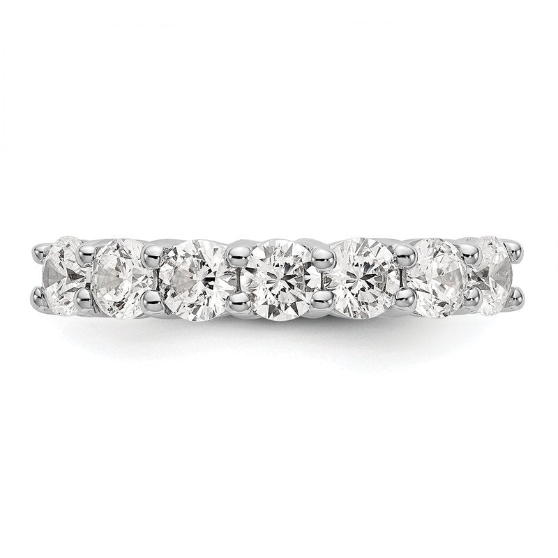 14K White Gold 3/4 carat Lab Grown Diamond VS/SI  D E F  7 Stone Band