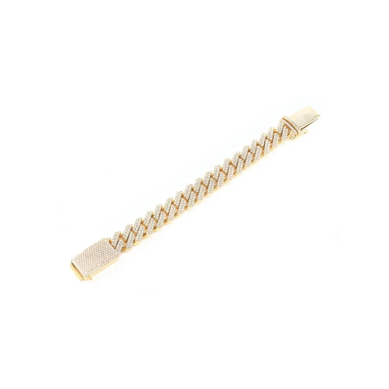 18mm Raised Miami Cuban Link Bracelet 14K 21.40ctw
