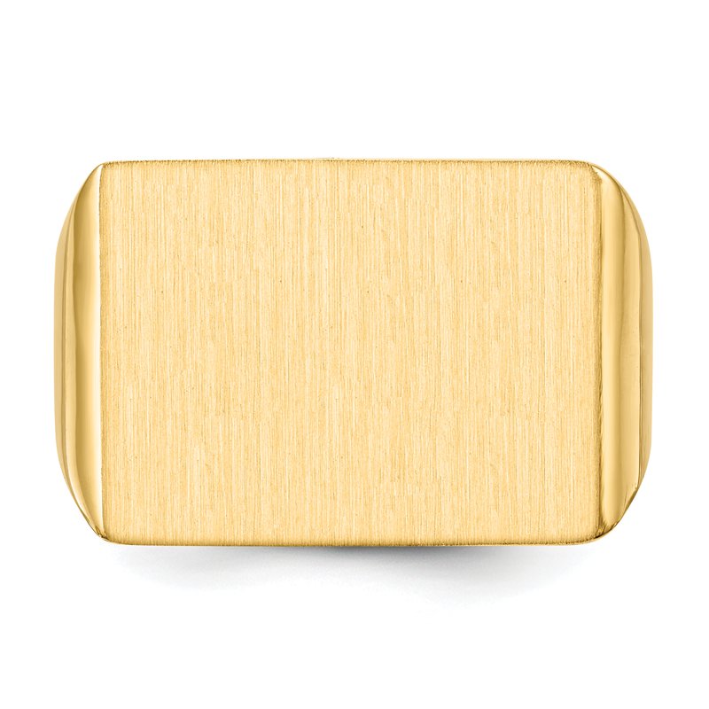 14k 19.5x14.5mm Open Back Mens Signet Ring
