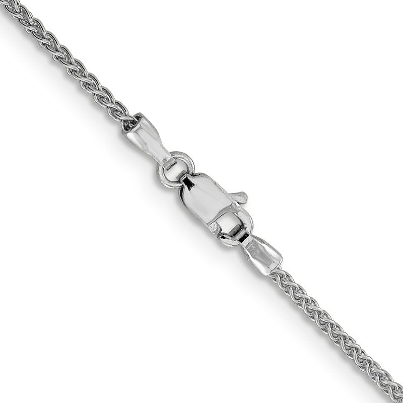 10K White Gold 1.5mm  D/C Spiga Chain