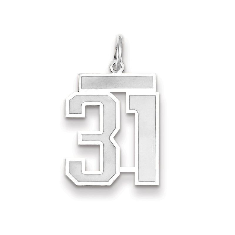 14kw Medium Satin Number 31 Charm