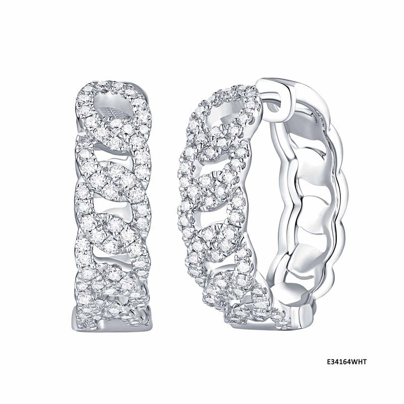 Smiling Rocks 0.76Ct E-F/SI1 Lab Grown Diamond Linking Chain Earrings