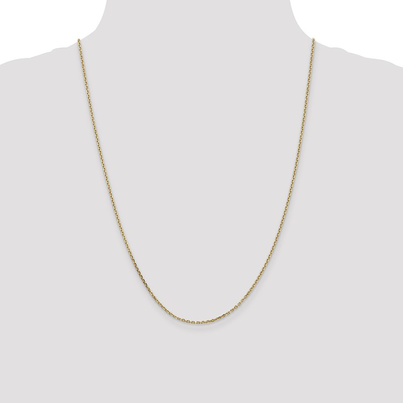 14K 26 inch 1.65mm Solid Diamond-cut Cable with Lobster Clasp Chain
