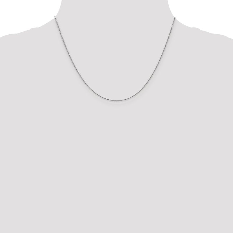 10K White Gold .65mm D/C Spiga Chain