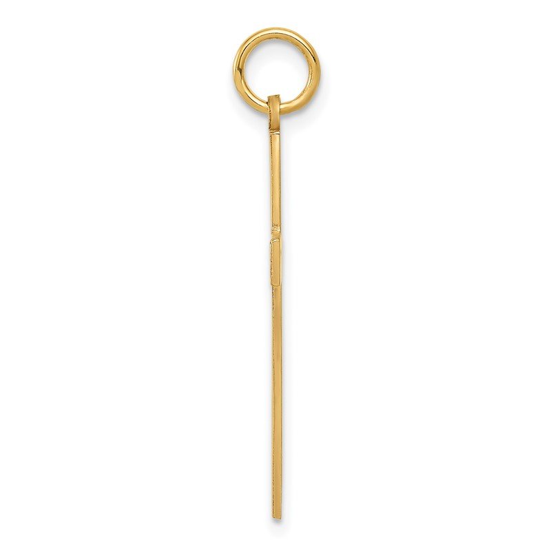 14K Laser Designed Cut-out Cross Charm