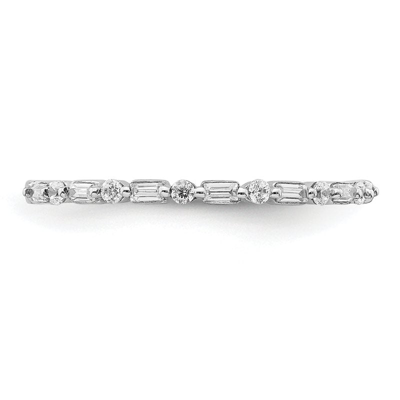 14k White Gold Fancy Diamond Band