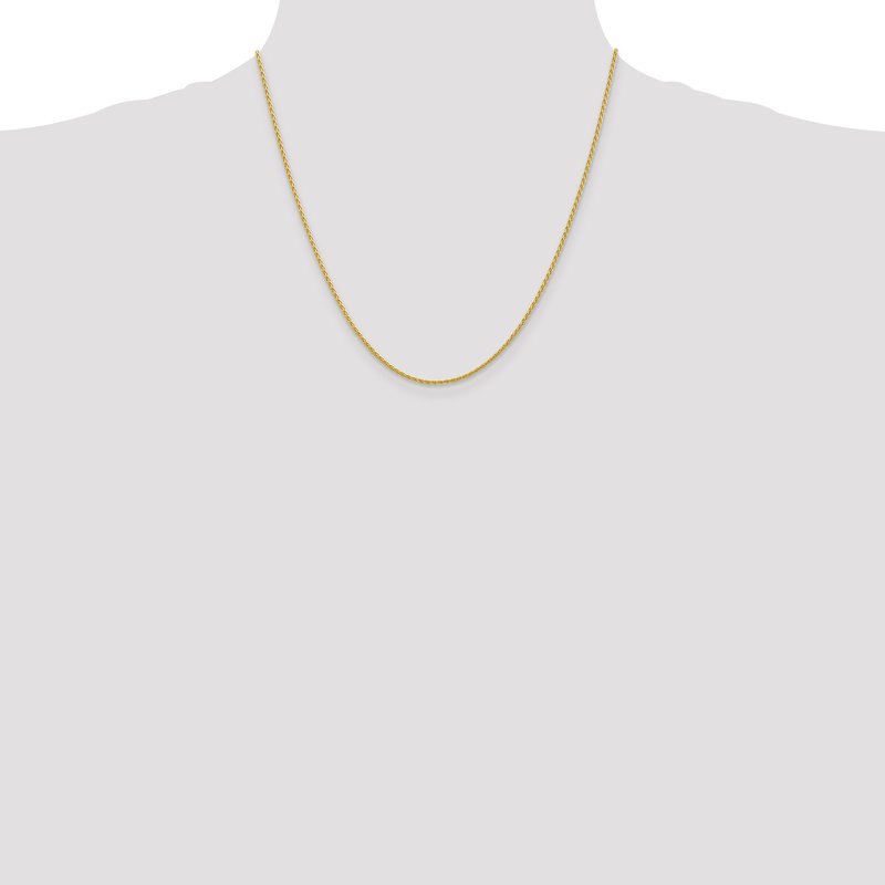 14k 6 inch 1.5mm Parisian Wheat with Lobster Clasp Chain
