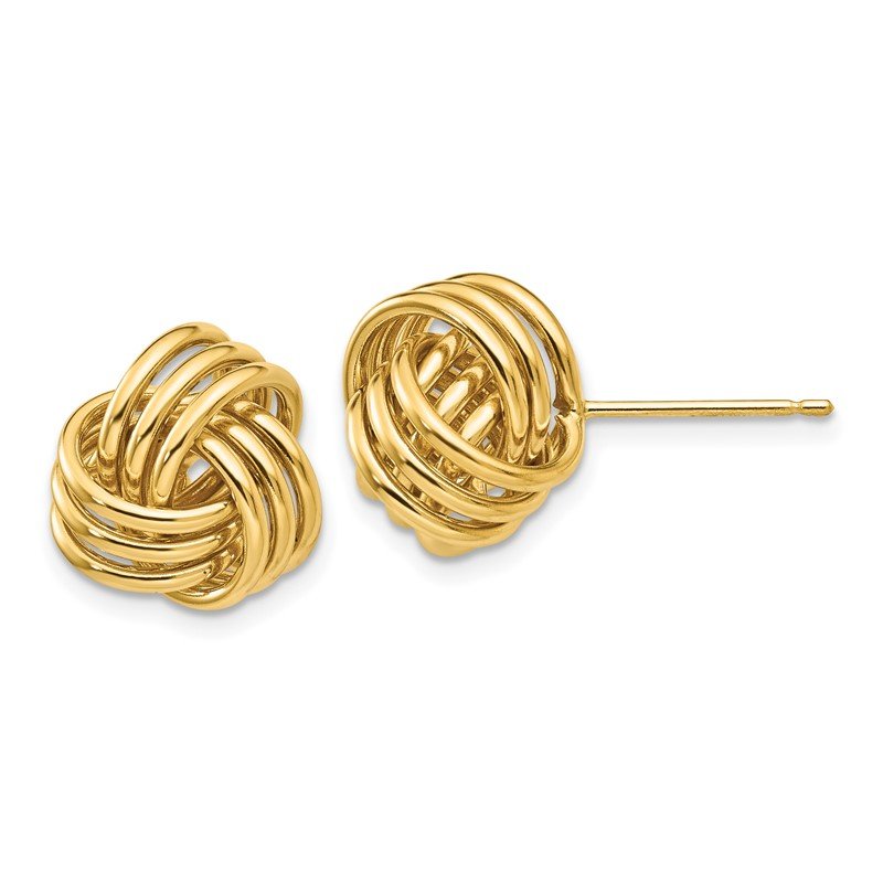 14k Polished Triple Knot Post Earrings
