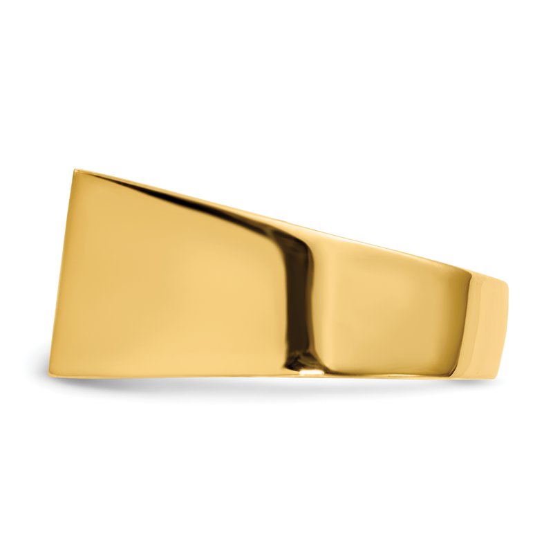 14k 18.0x11.0mm Open Back Mens Signet Ring