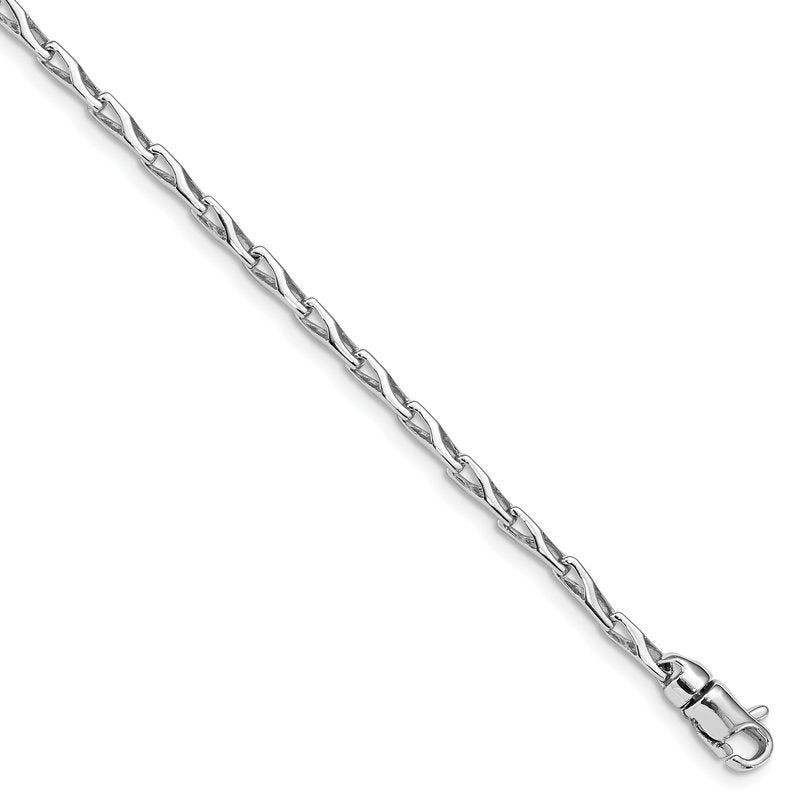 14K 18 inch 2.75mm Hand Polished Fancy Link with Lobster Clasp Chain