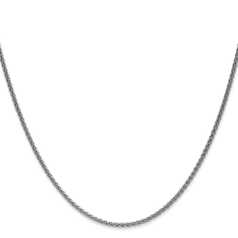14K White Gold 10 inch 1.7mm Spiga with Lobster Clasp Chain Anklet