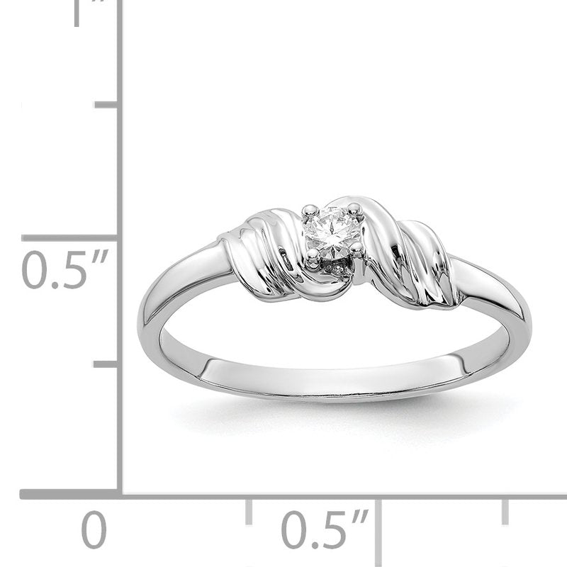 14k White Gold A Diamond ring