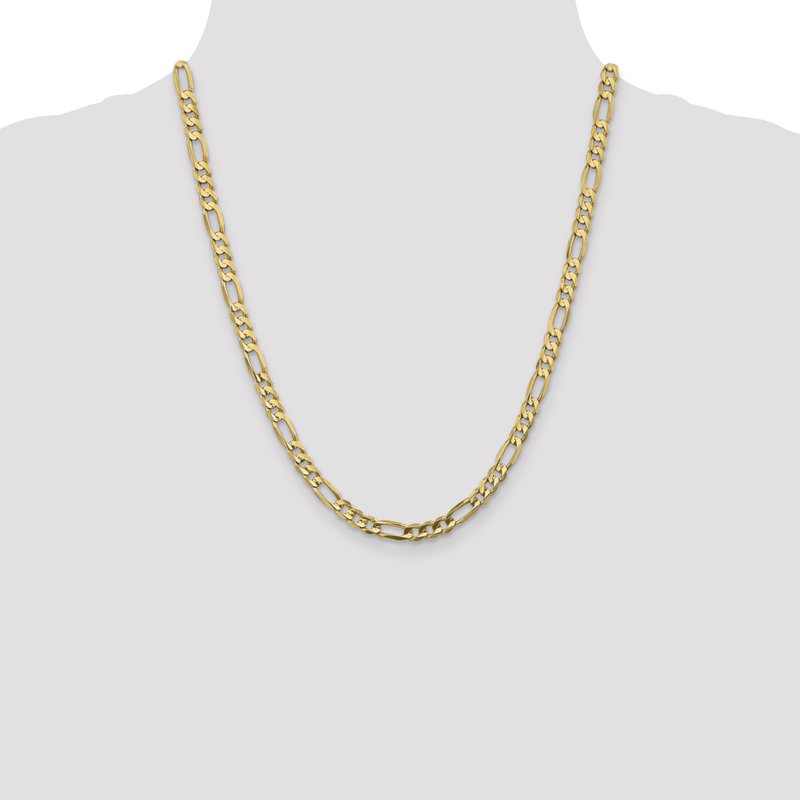10K 5.25mm Concave Figaro Chain