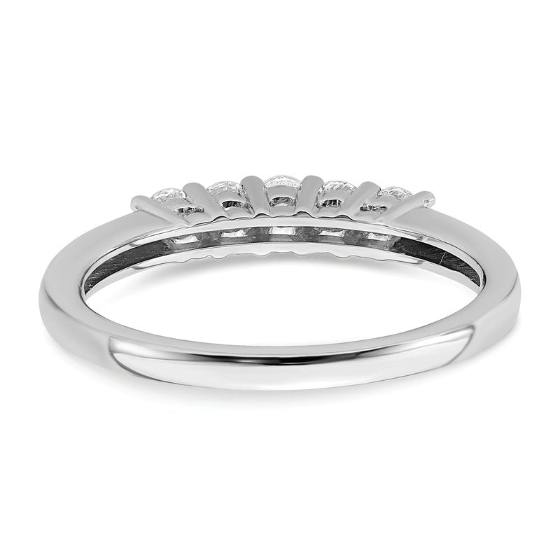 14K White Gold 1/2 carat Lab Grown Diamond VS/SI  D E F  5 Stone Ring