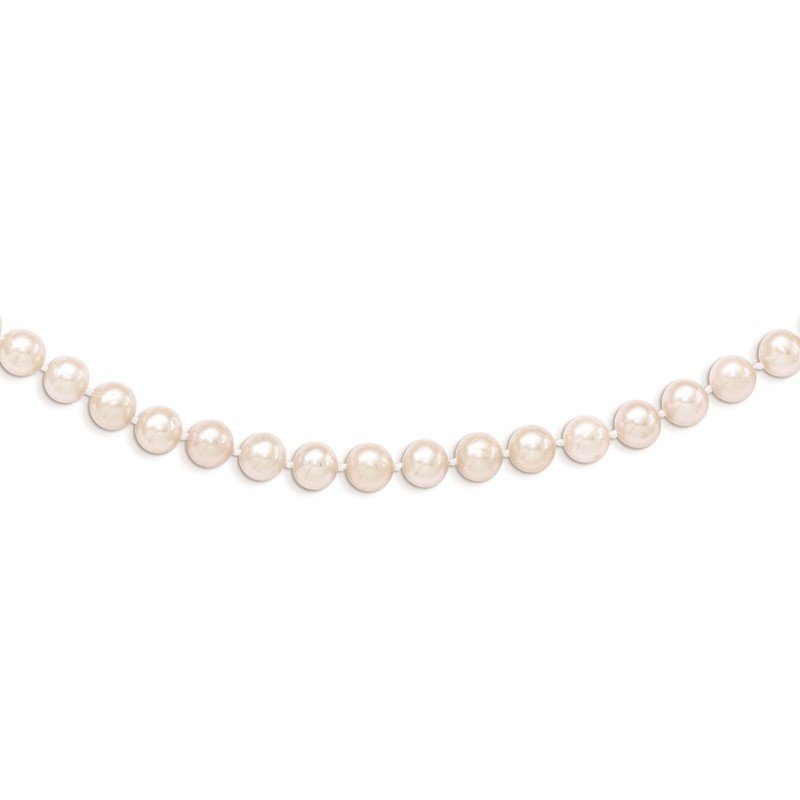 14k 6-7mm White Semi-Round Freshwater Cultured Pearl 12 inch Necklace