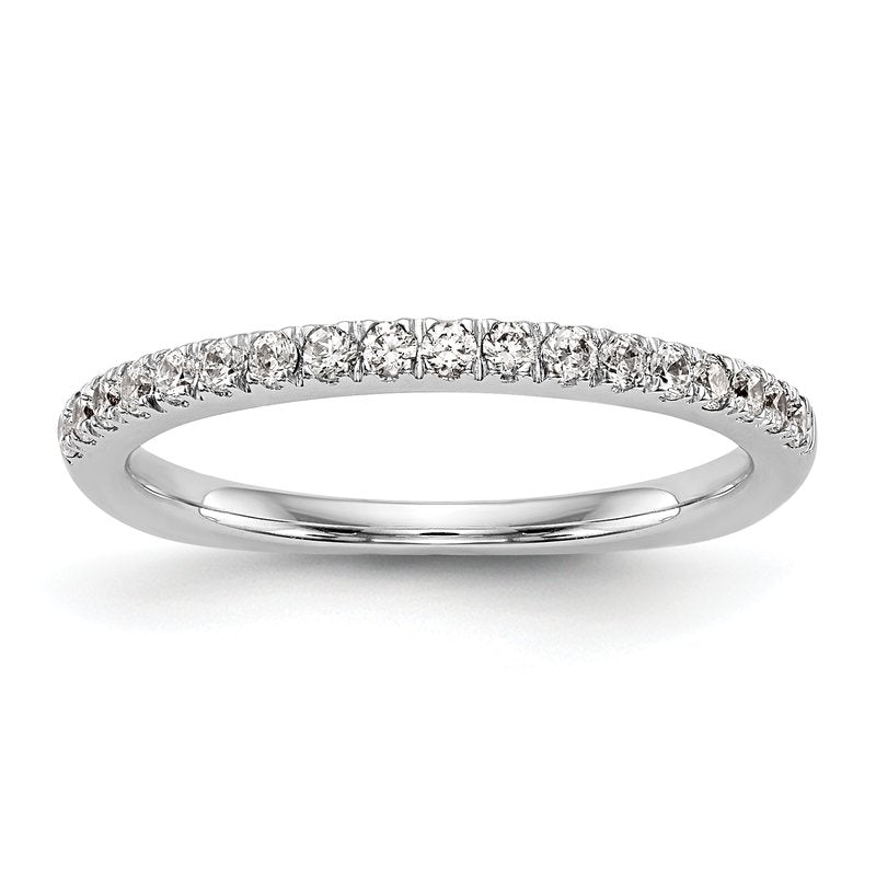 14K White Gold 3/8 carat Lab Grown Diamond VS+ F+ Complete Wedding Band