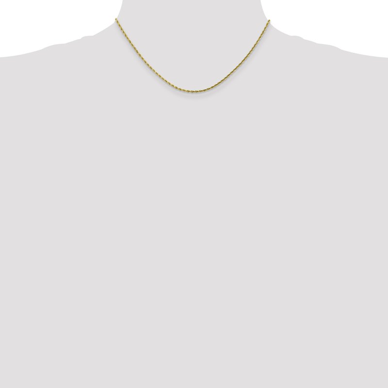 10K 2mm Diamond-Cut Rope Chain
