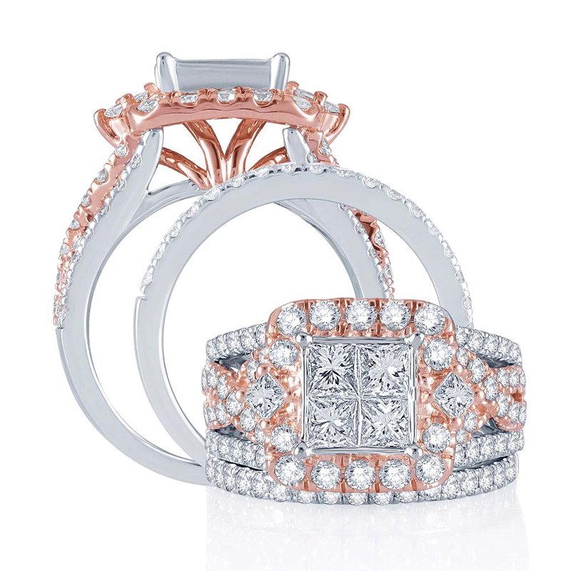 14K  2.80Ct  Diamond   Bridal Ring