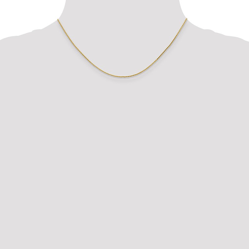 14K 1.0mm D/C Wheat Chain
