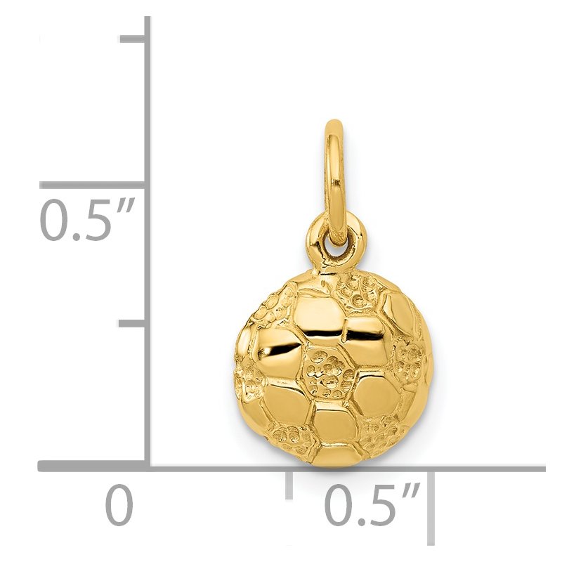14k Domed Soccer Ball Charm