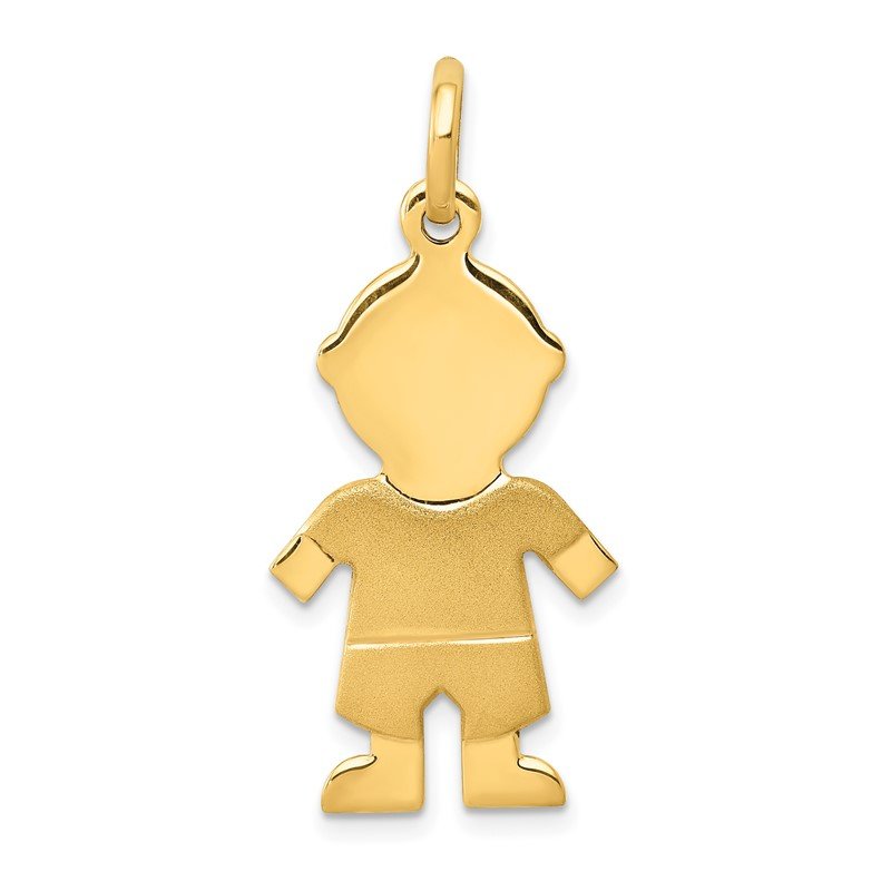 14k Satin Boy Charm