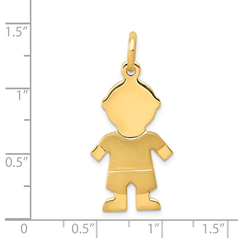 14k Satin Boy Charm