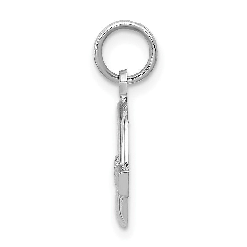 14k White Gold Claddagh Charm