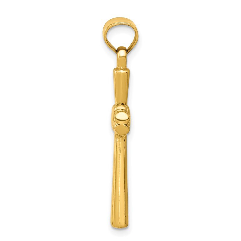 14k Hollow -X- Center Cross Pendant