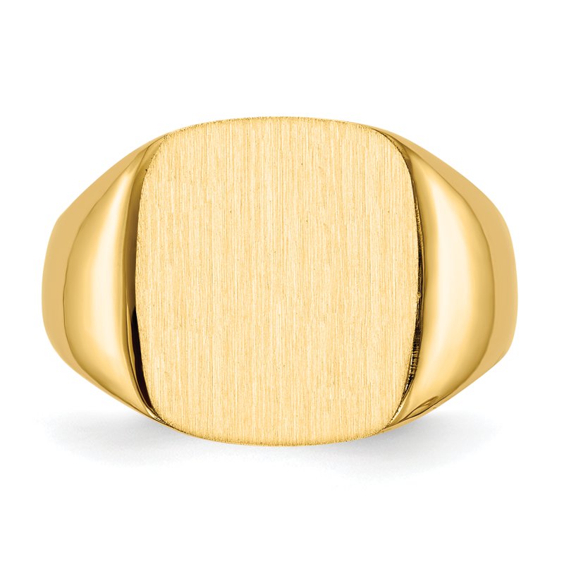 14k 13.5x15.0mm Open Back Mens Signet Ring