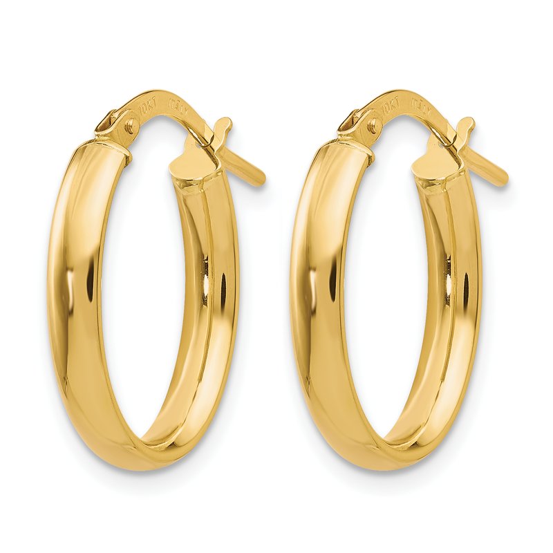 10K Polished Yellow Gold Hoop Earrings