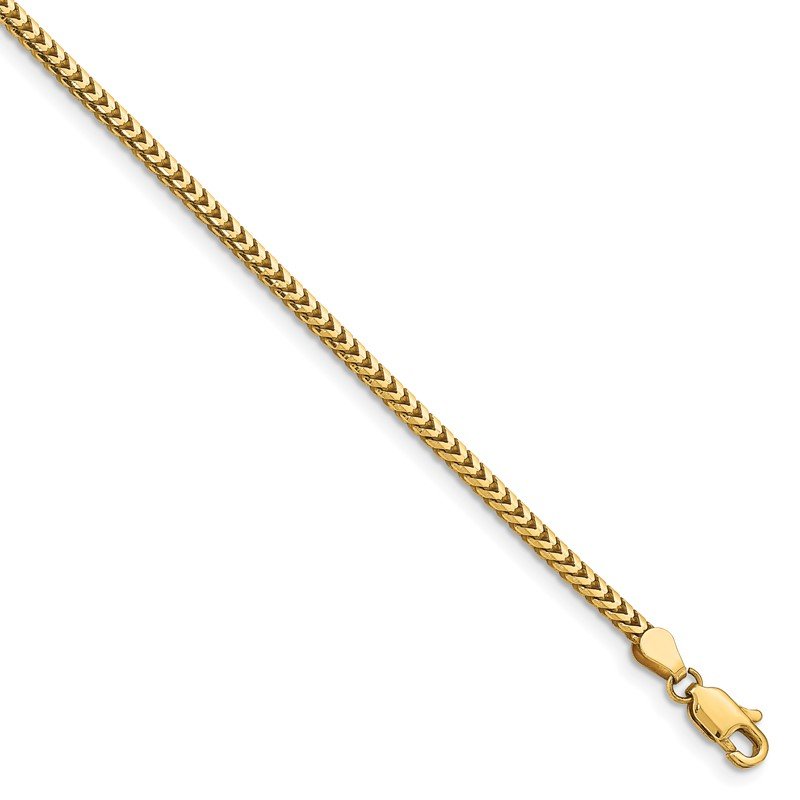 14K 16 inch 2.5mm Franco with Lobster Clasp Chain