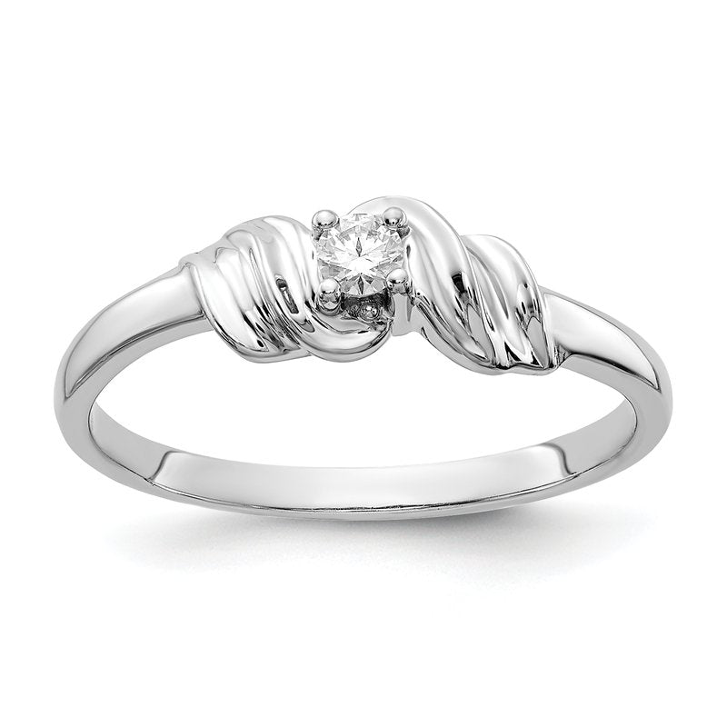 14k White Gold AAA Diamond ring
