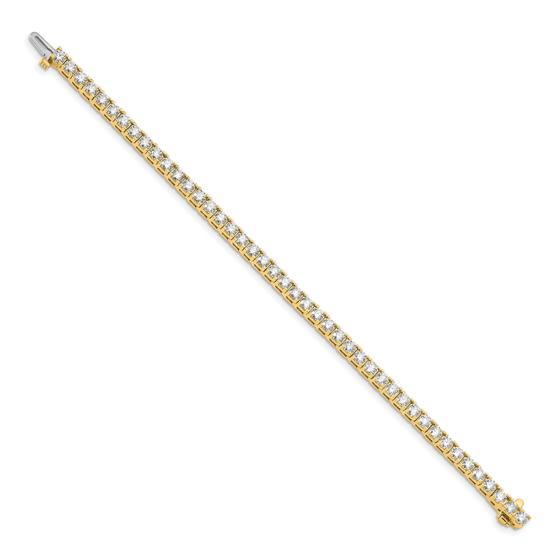14k Complete 6.6 carat Round AAA Diamond 4-prong 7 inch Tennis Bracelet