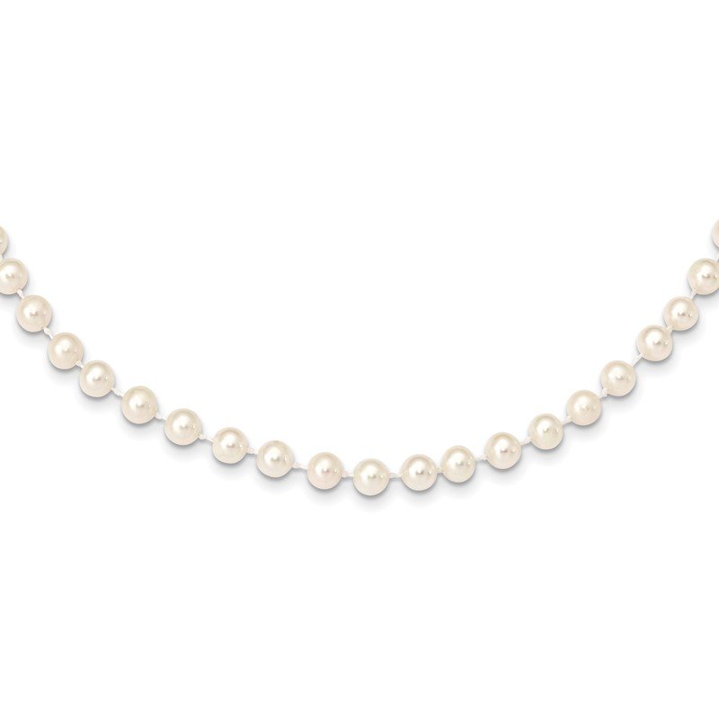 14k 5-6mm White Near-Round Freshwater Cultured Pearl 16 inch Necklace