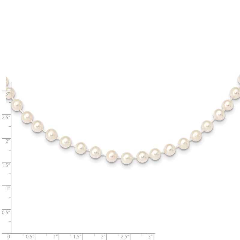 14k 5-6mm White Near-Round Freshwater Cultured Pearl 16 inch Necklace