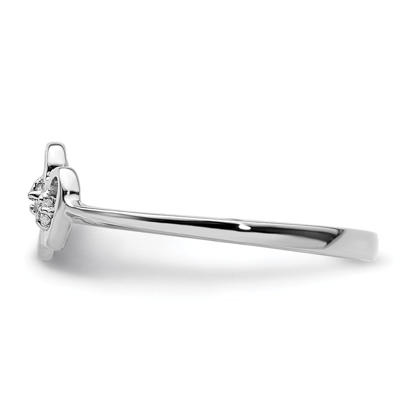 14k White Gold A Diamond ring
