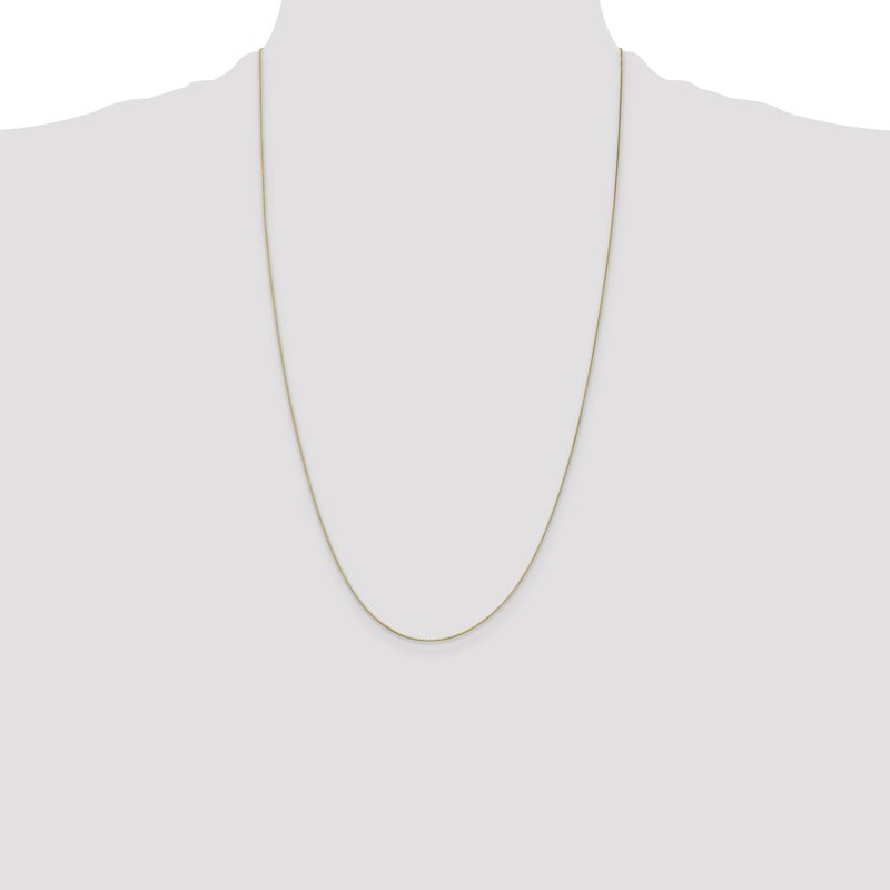 14K 14 inch .5mm Box with Spring Ring Clasp Chain