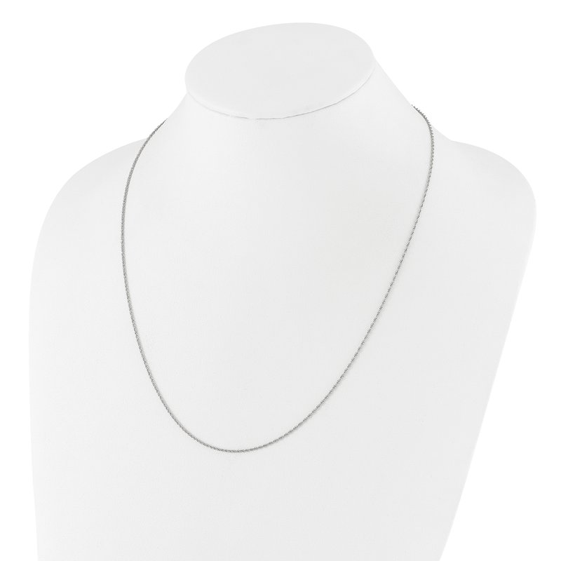 Sterling Silver RH-plated Adjustable 1.35mm Loose Rope Chain