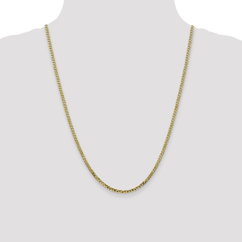10K 2.4mm Flat Beveled Curb Chain