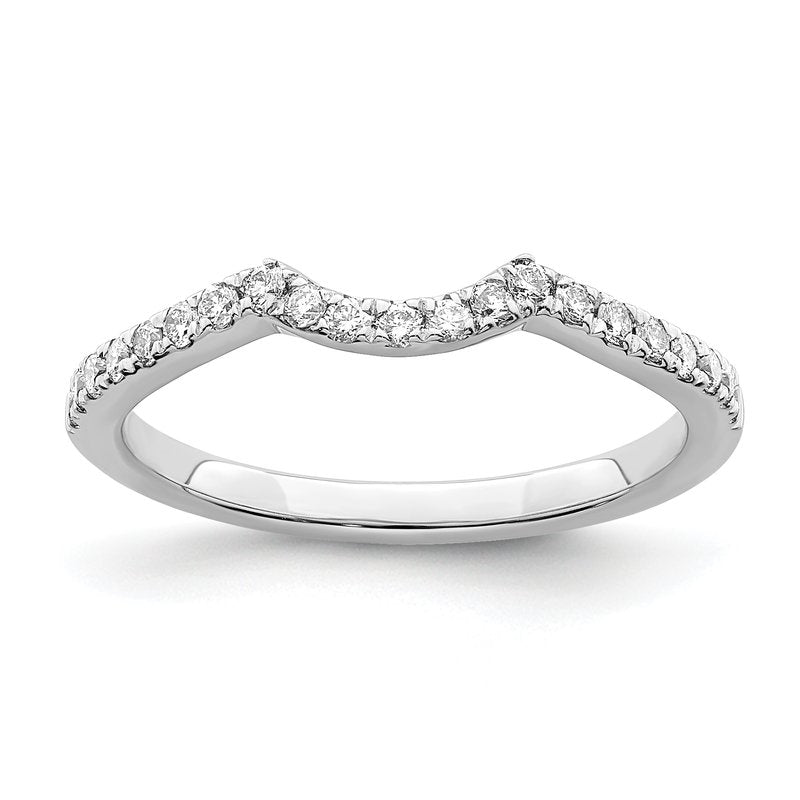14K White Gold 1/4 carat Lab Grown Diamond VS/SI  D E F  Wedding Band