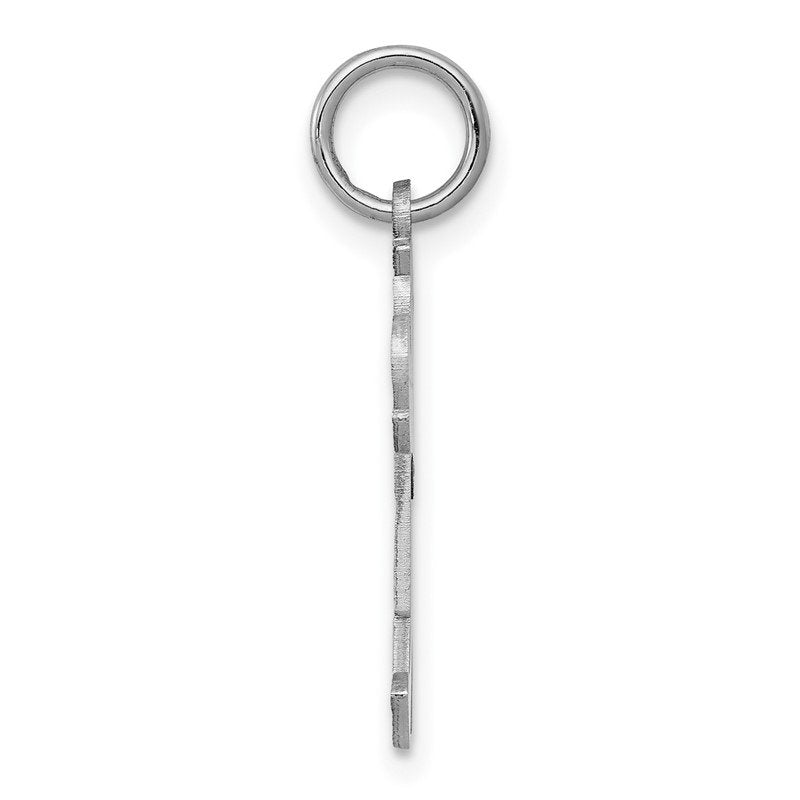 14k White Gold The Kids Small Heart Shirt Boy Engravable Joy Charm