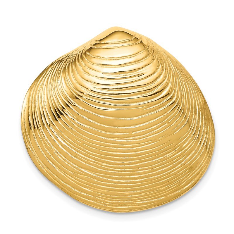 14k Large Clam Shell Omega Slide