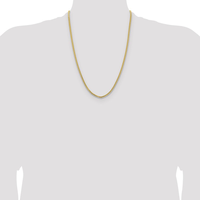 14K 18 inch 3mm Franco with Fancy Lobster Clasp Chain