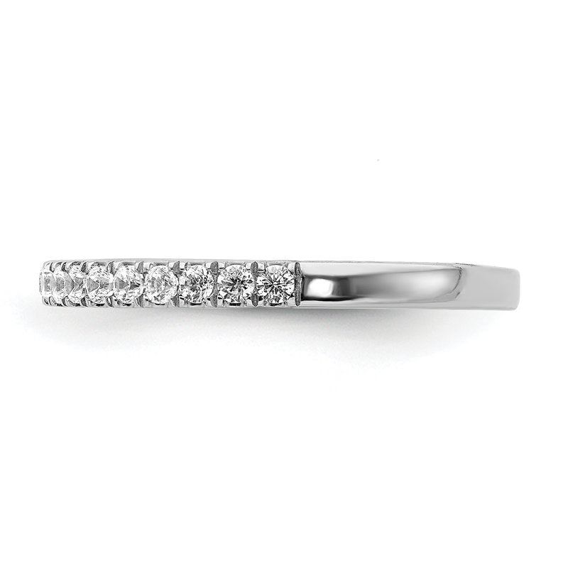 14k White Gold Diamond Band