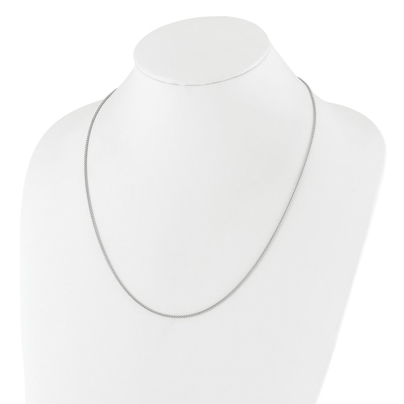 Sterling Silver RH-plated Adjustable 1.5mm Spiga Chain
