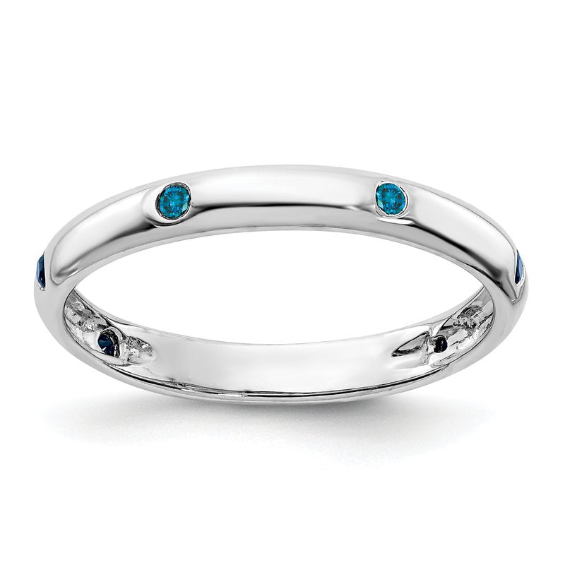 14k Rose Gold 6-stone Diamond Band