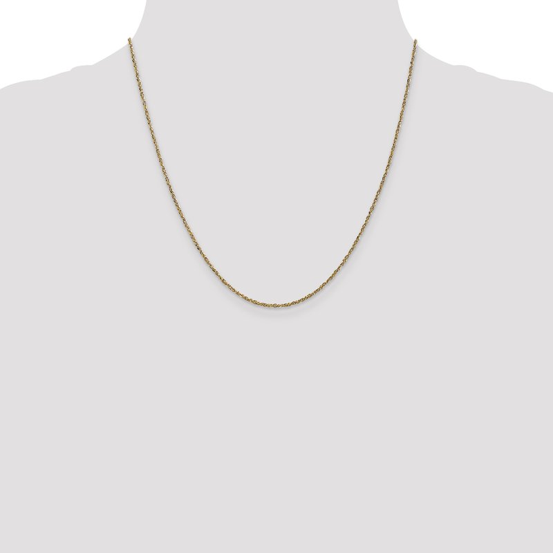 14K 10 inch 1.7mm Ropa with Lobster Clasp Anklet