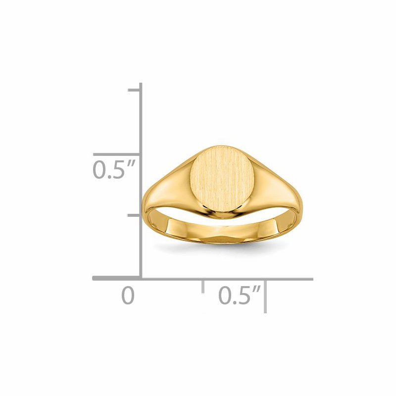 14k Childs Closed Back Signet Ring